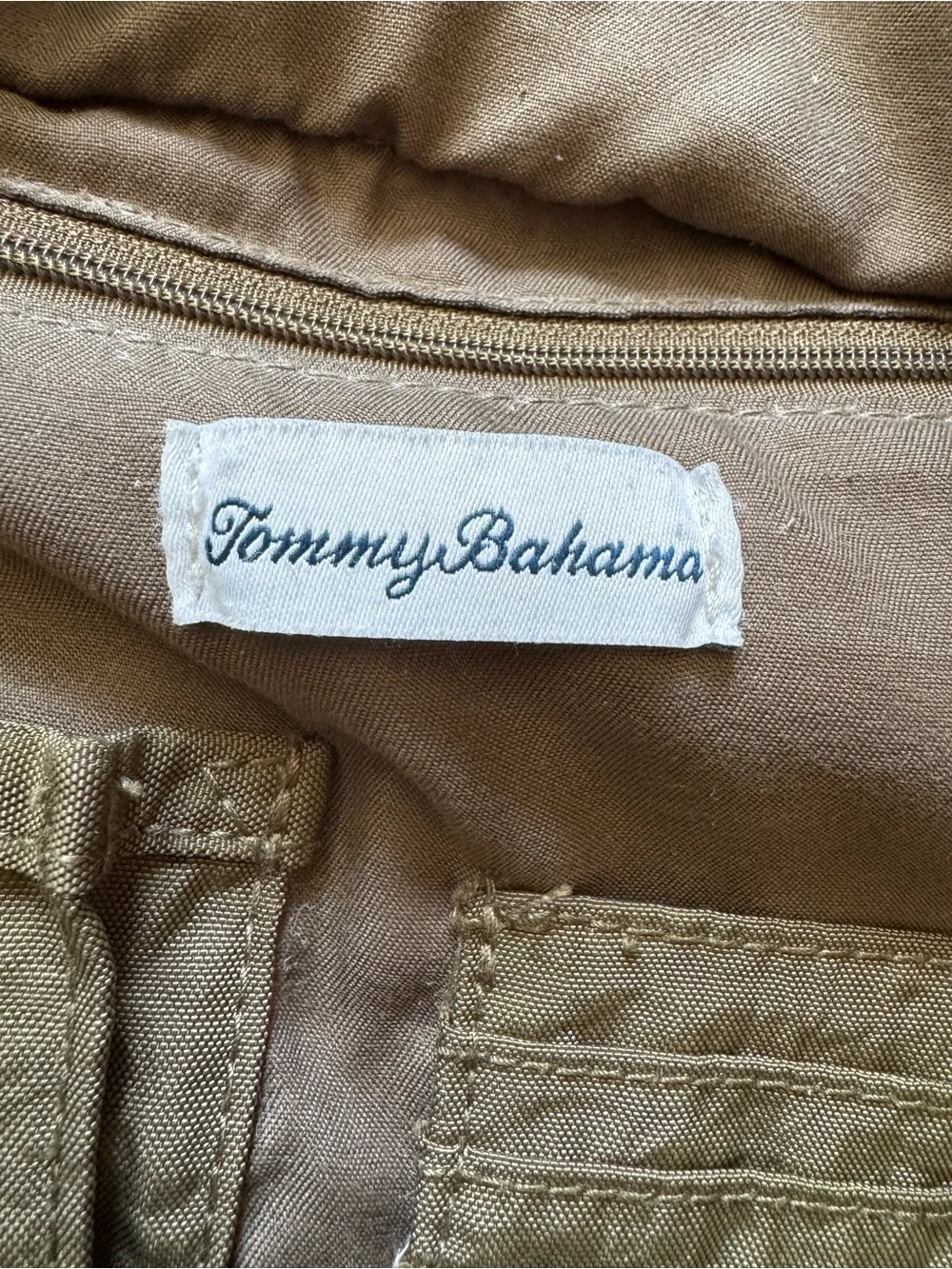 Tommy Bahama Men’s Olive Green Utility Backpack Travel Cargo Military Style